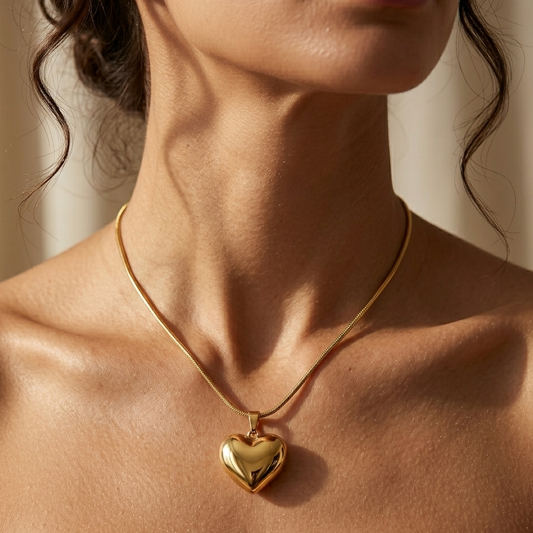 Gold heart chain