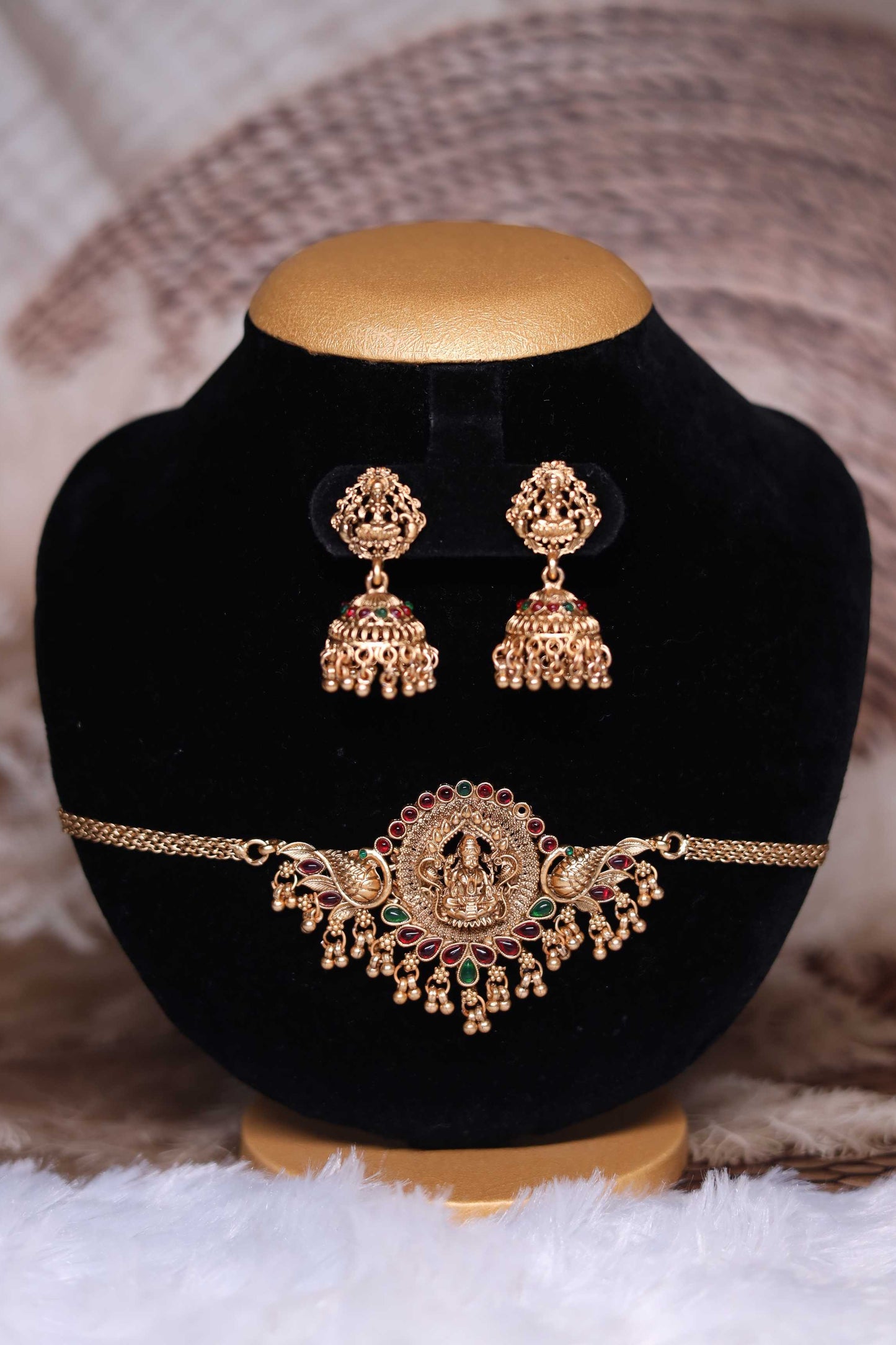 Kalyani Lakshmi Temple Choker Set.