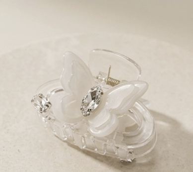 Monarch Crystal-Cut Butterfly Claw Clip