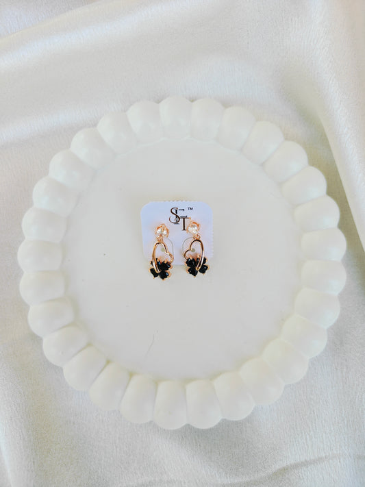 AD Stone Floral Drop Earring