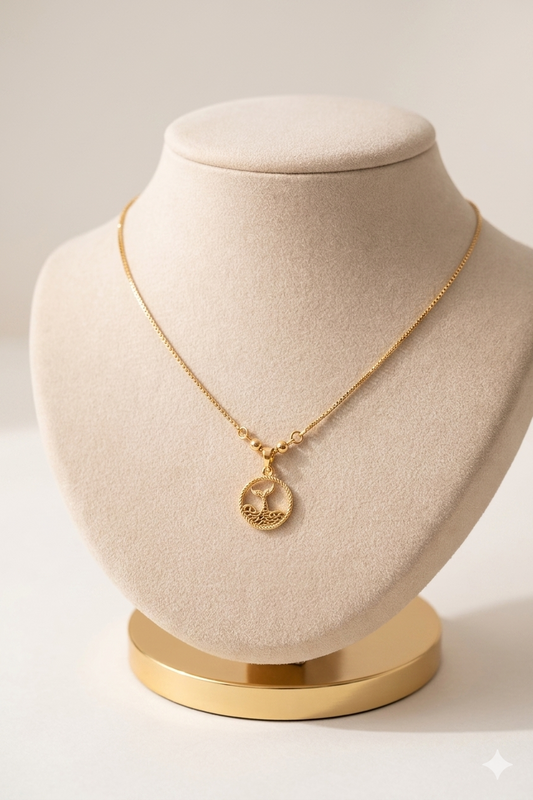 Elegant Gold Dolphin Pendant Chain