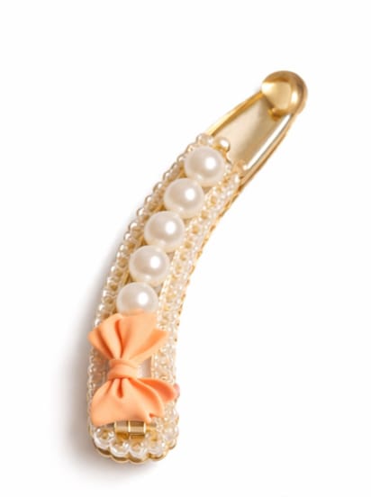 Pearl Bow Snap Clip