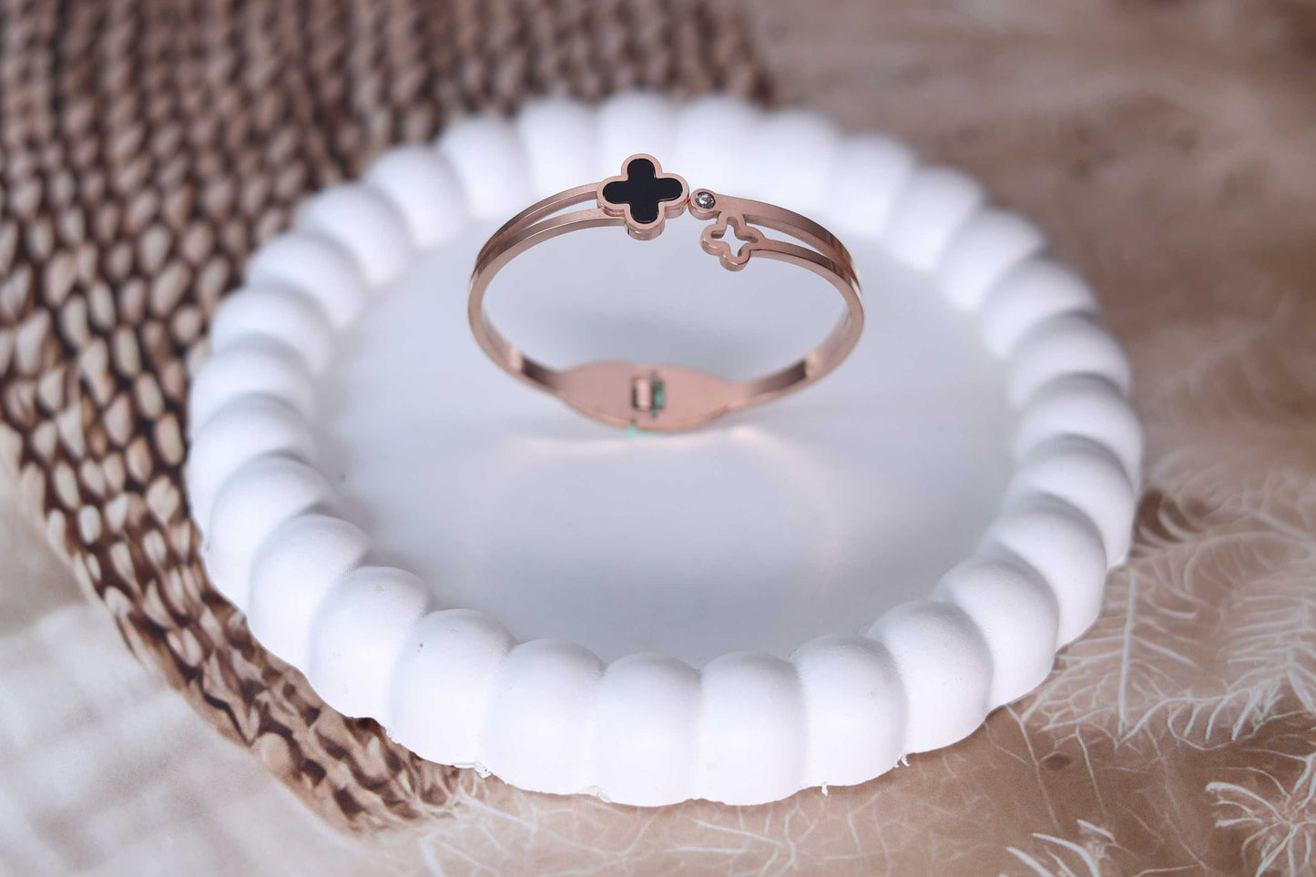 Midnight Clover Bracelet