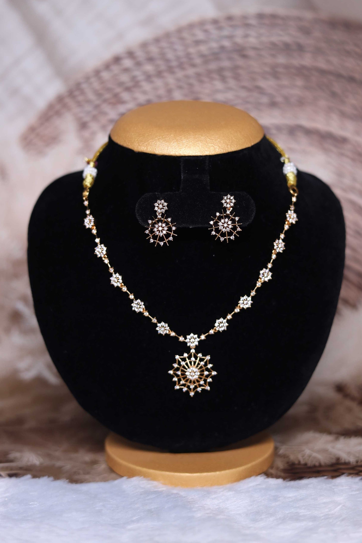 Astraea Snowflake CZ Pendant & Earring Set