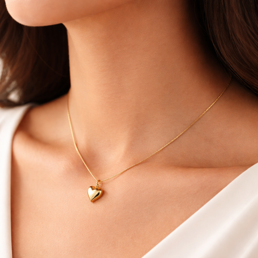 Gold heart chain
