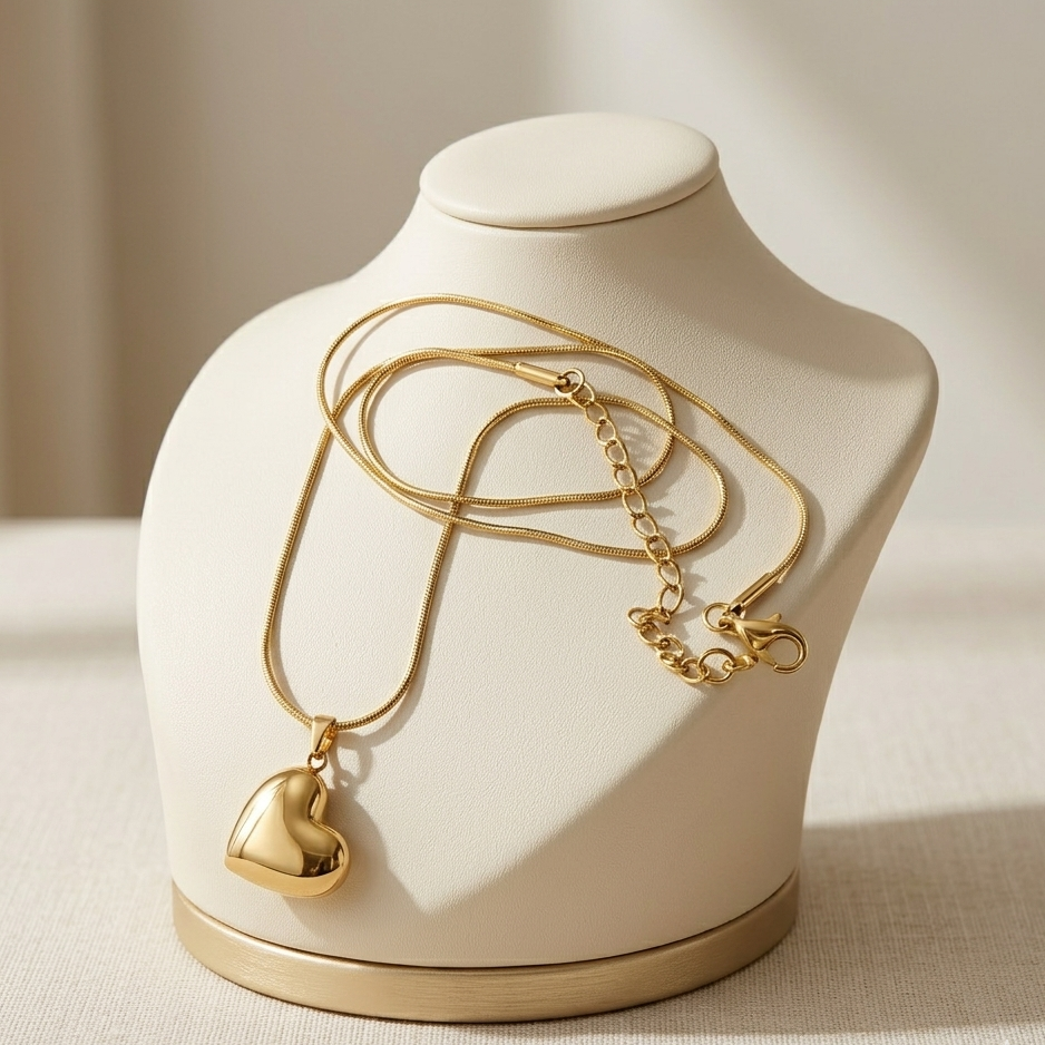 Gold heart chain