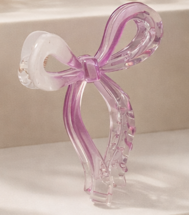 Luxe Bow Crystal Hair Claw Clip