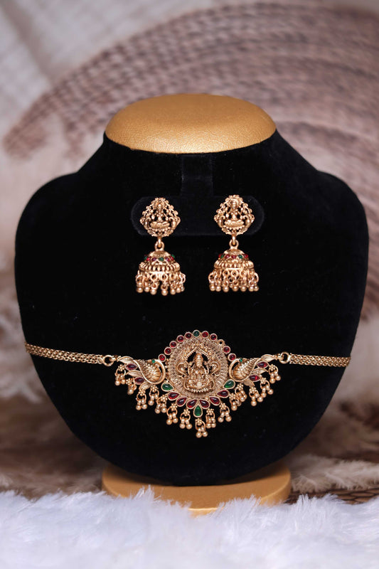 Kalyani Lakshmi Temple Choker Set.