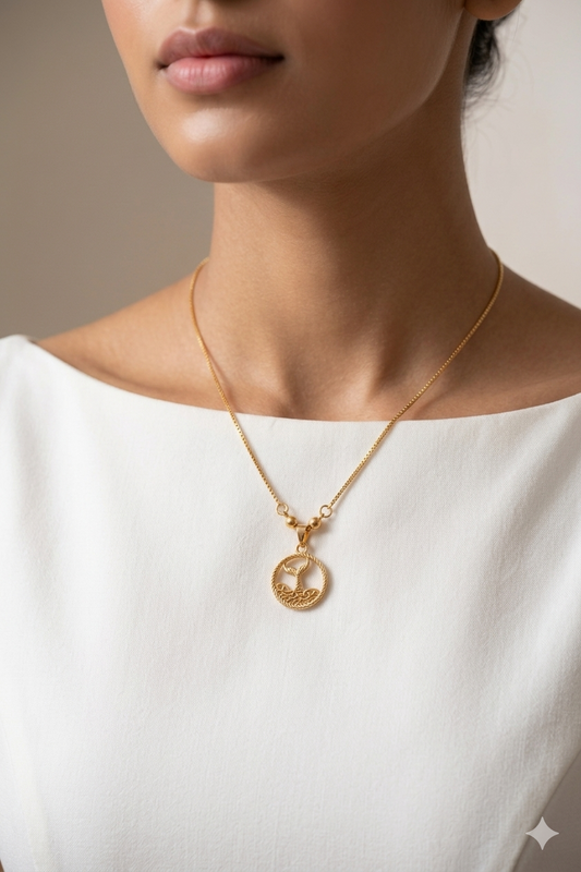 Elegant Gold Dolphin Pendant Chain