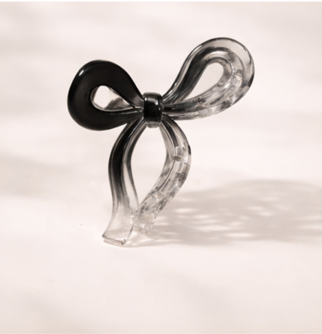 Luxe Bow Crystal Hair Claw Clip
