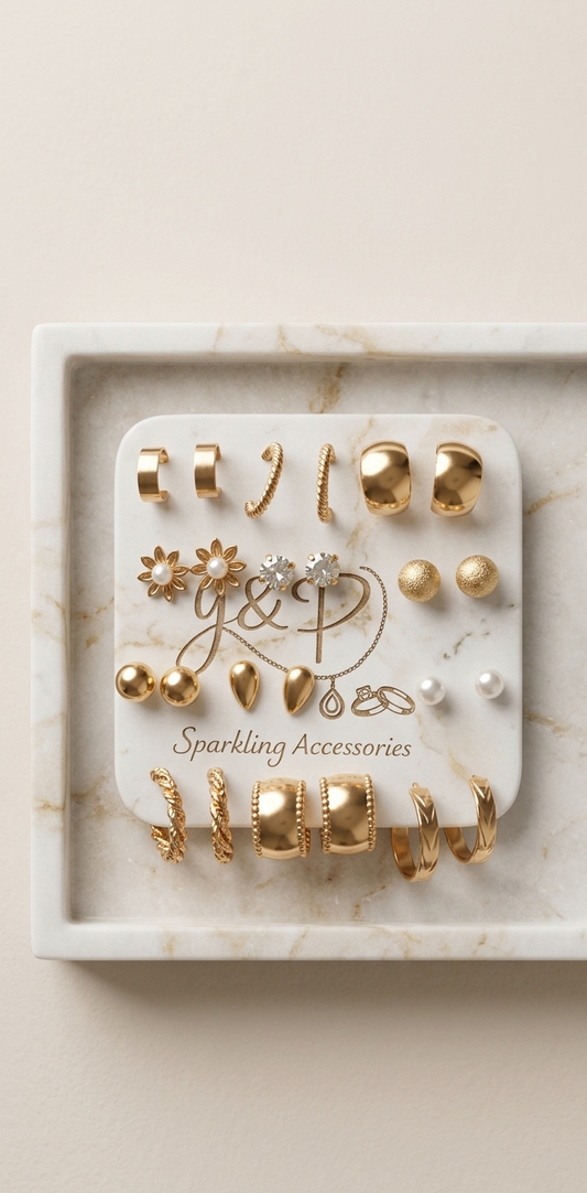 Luxury Gold Earring Combo Set – Everyday Elegance Collection