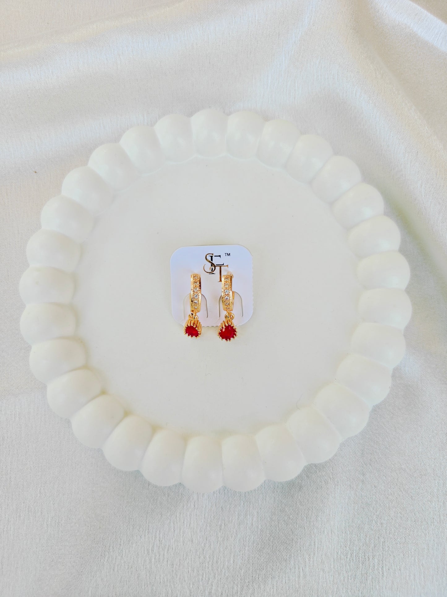 AD Diamond Drop Earring