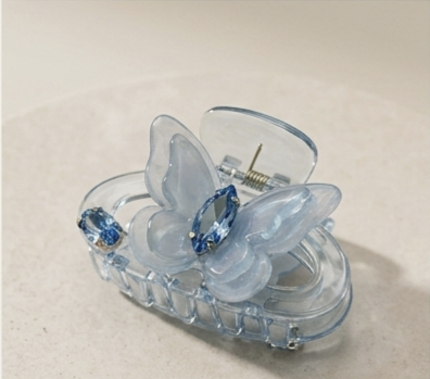 Monarch Crystal-Cut Butterfly Claw Clip