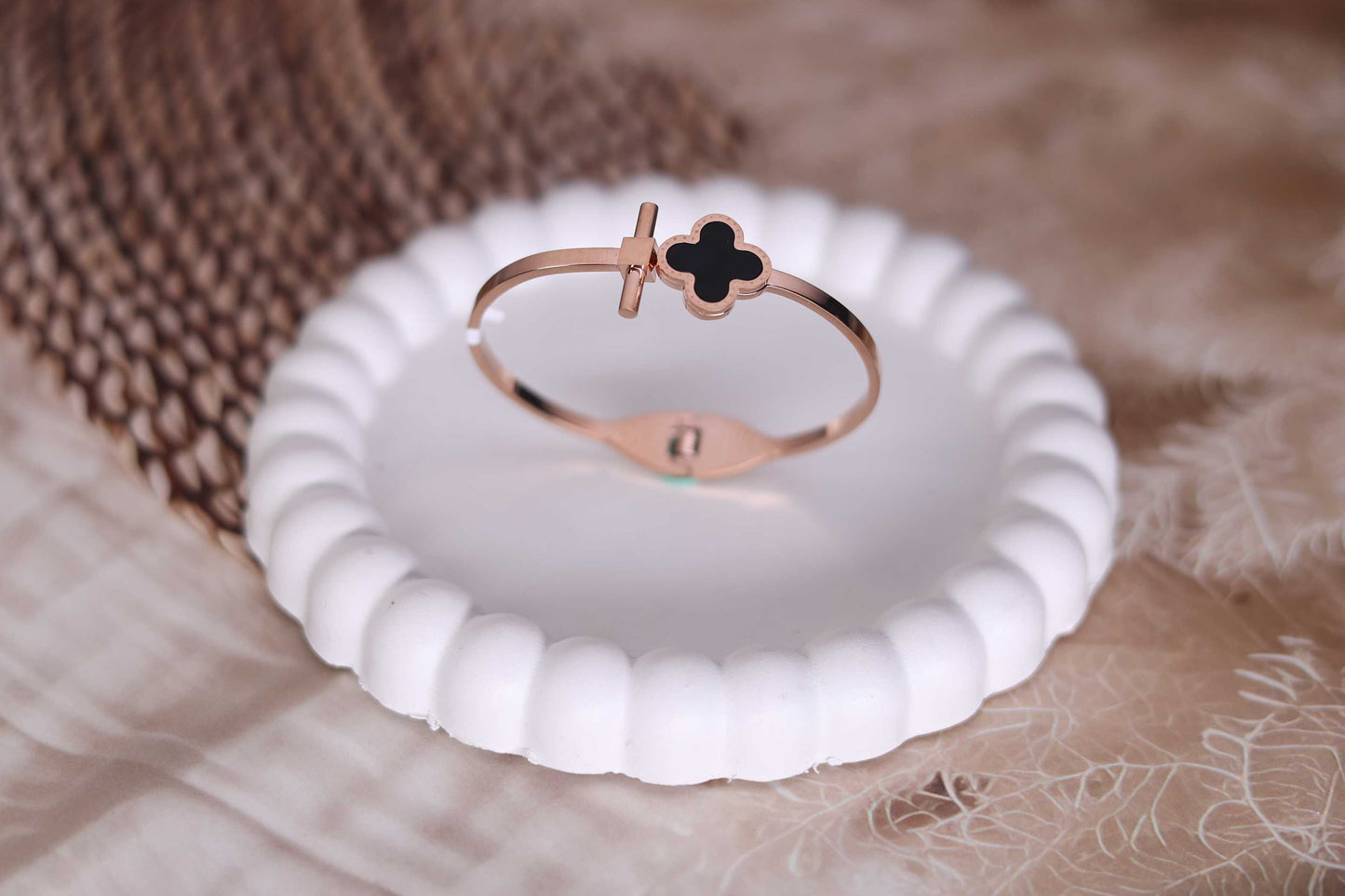 Rose Gold & Midnight Onyx Bracelet