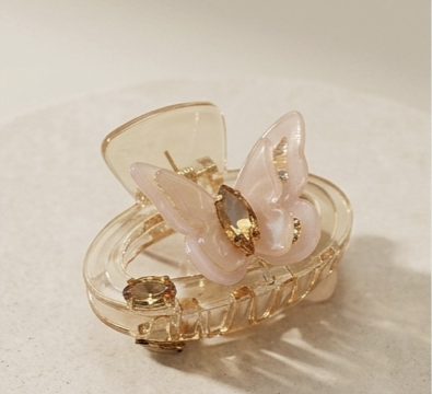Monarch Crystal-Cut Butterfly Claw Clip