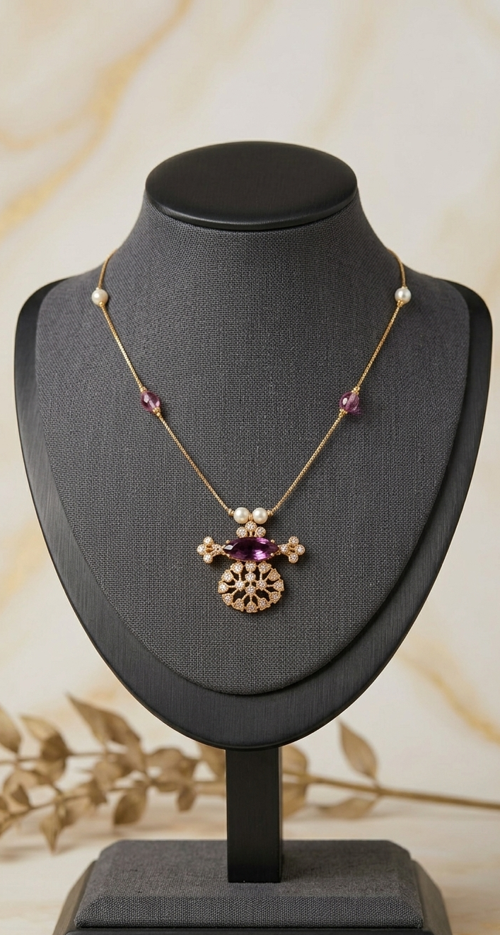 Lattice Pendant Necklace