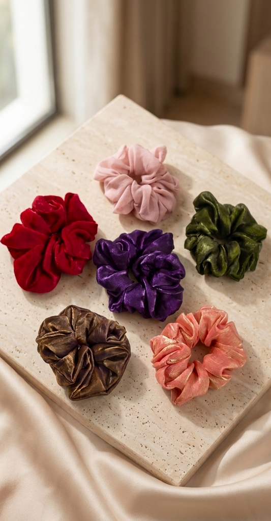 Space Silk Scrunchies