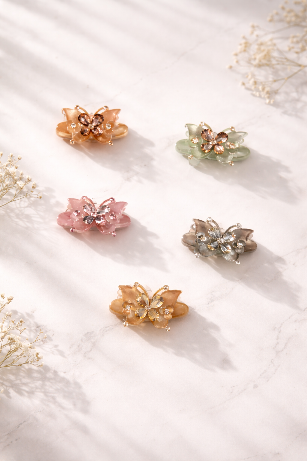 Crystal Butterfly Saree Clip
