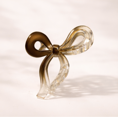 Luxe Bow Crystal Hair Claw Clip
