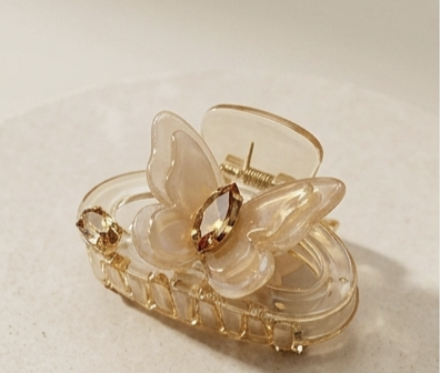 Monarch Crystal-Cut Butterfly Claw Clip