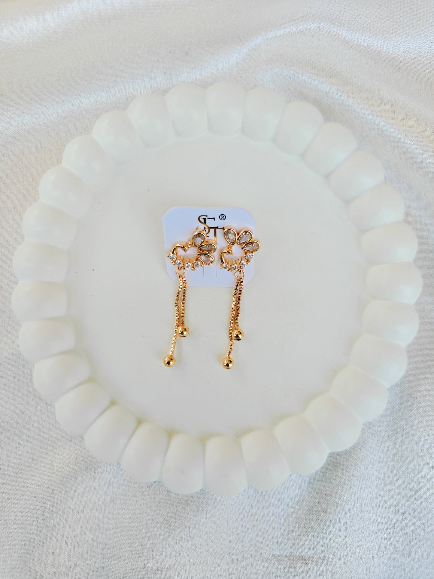 Peacock Drop Earring