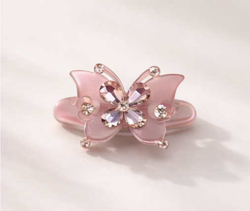 Crystal Butterfly Saree Clip