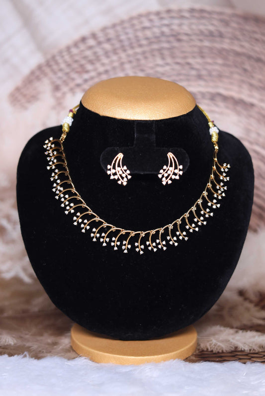 Celestial Spray CZ Necklace & Earring Set