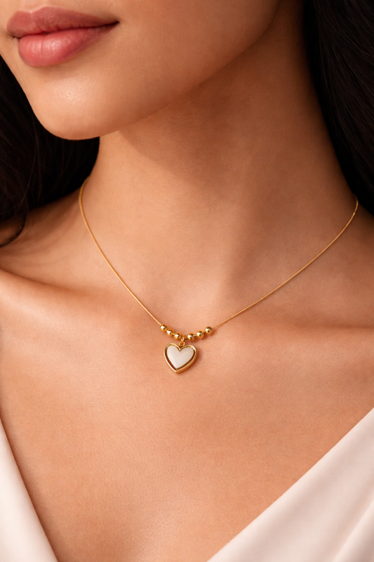 Elegant Gold Heart Pendant Necklace