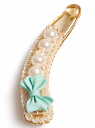 Pearl Bow Snap Clip