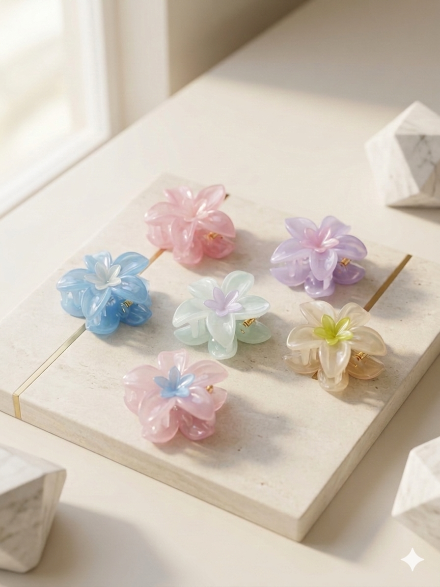Petal Bloom Hair Claw Clip