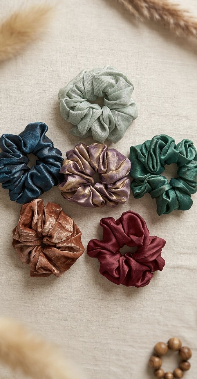 Space Silk Scrunchies