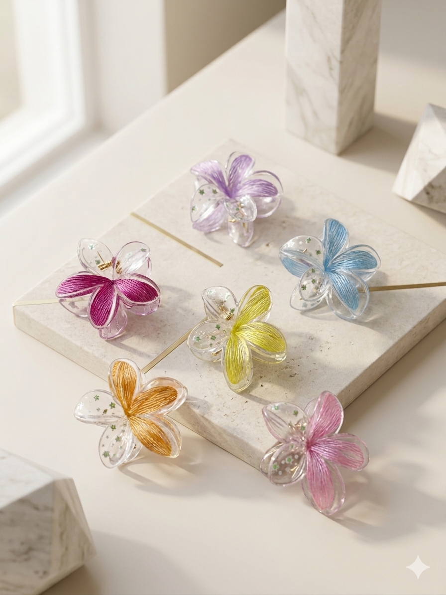 Crystal Petal Glaze Clip